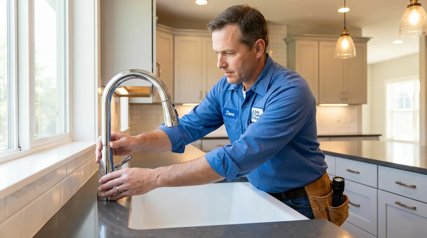 Kitchen faucet installation by Johns Plumbing LLC in Bayard